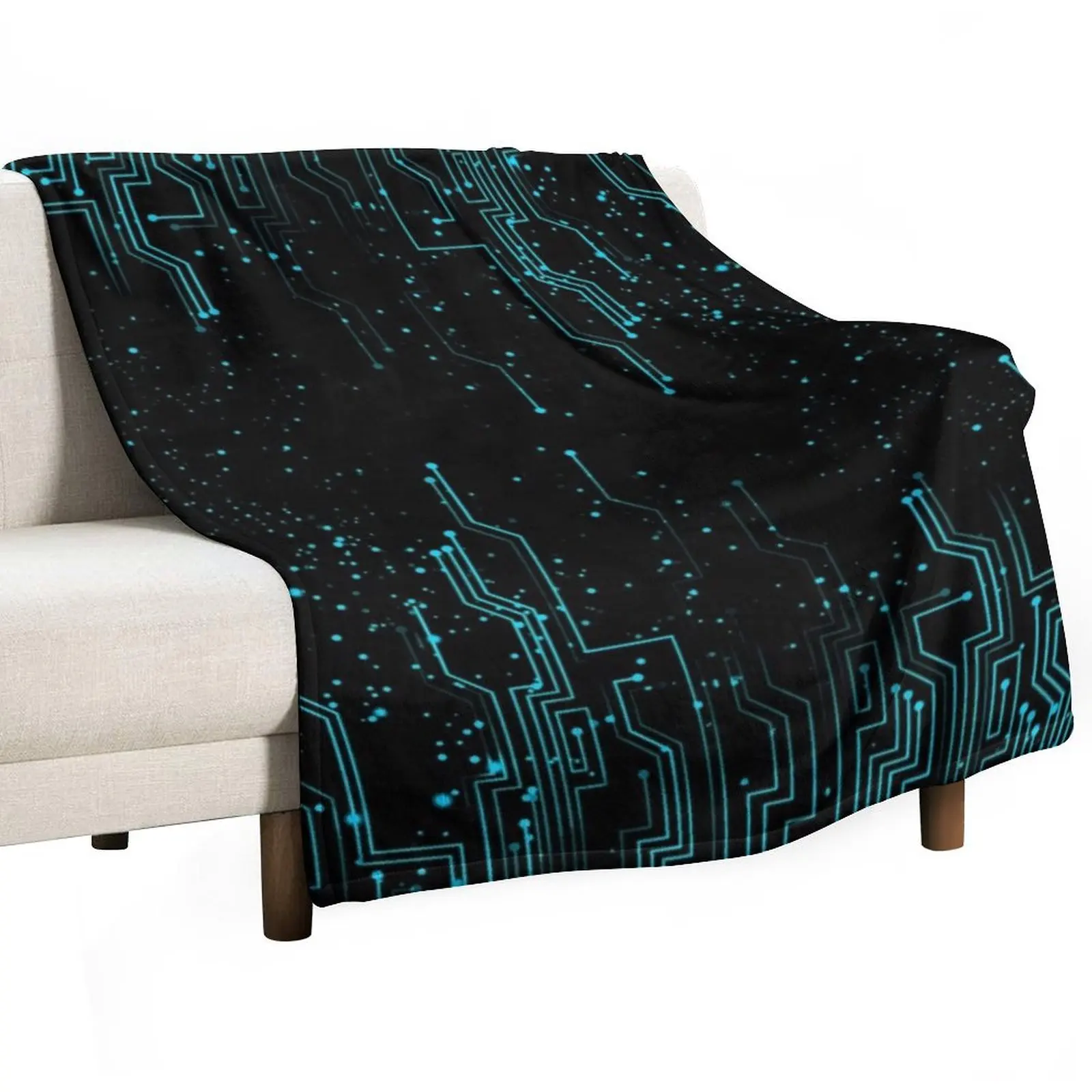 

Electronic Circuit Board Engineering Throw Blanket Travel Plaid Flannel Blankets