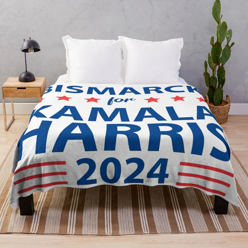 Bismark for KAMALA HARRIS for PRESIDENT 2024 Throw Blanket Winter beds for babies Flannels Blankets