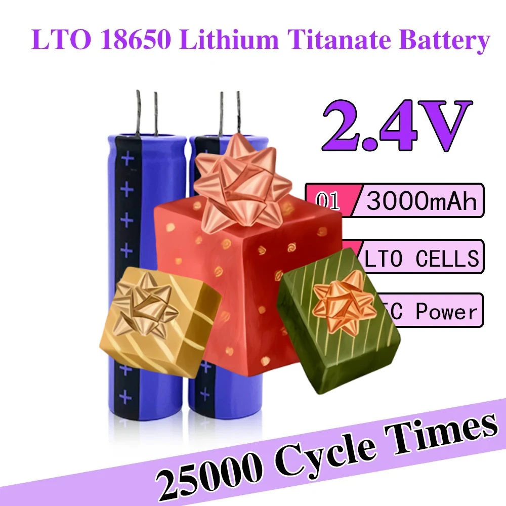 جديد EST 2.4 فولت 3000 مللي أمبير LTO 18650 خلية بطارية ليثيوم تيتانات درجة حرارة منخفضة دورة طويلة لتقوم بها بنفسك بطارية 12 فولت أداة السلطة #1