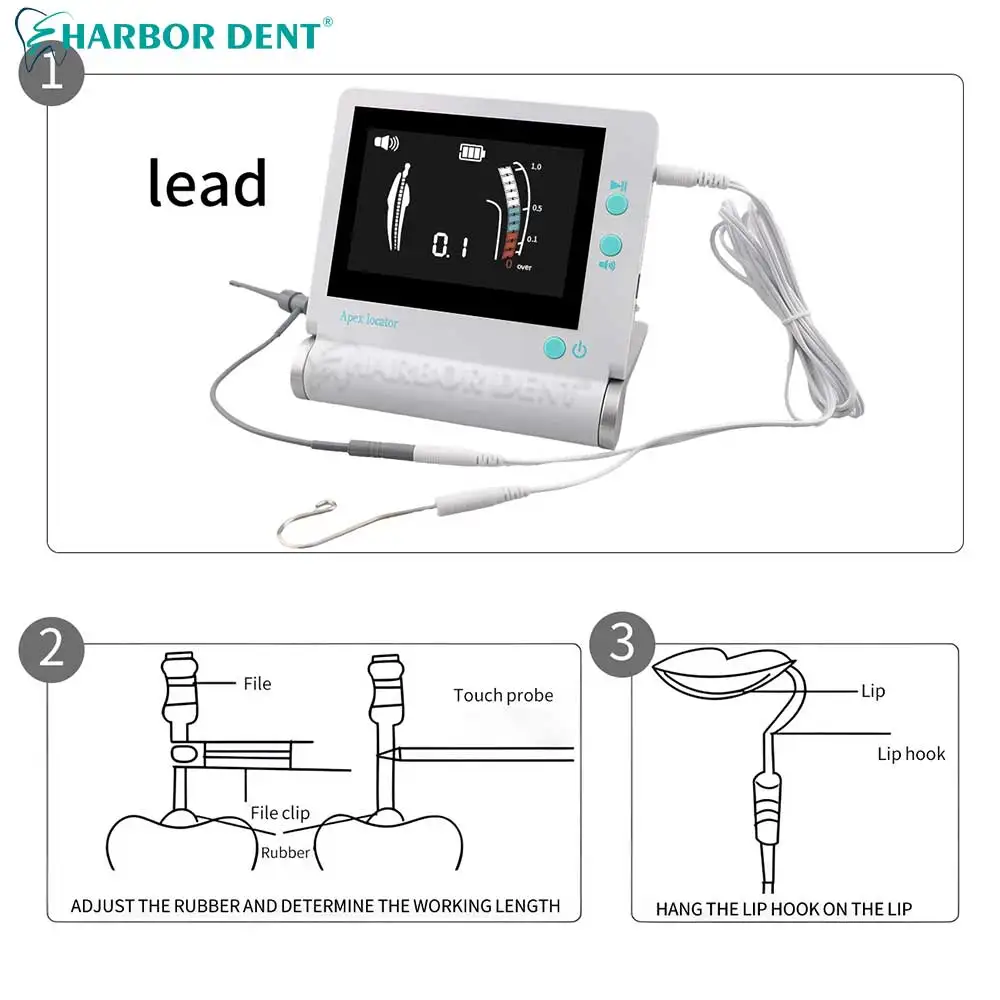Localizador dental endo apical, canal radicular, localização apical, medição periodôntica, equipamento de medição, peça sobressalente
