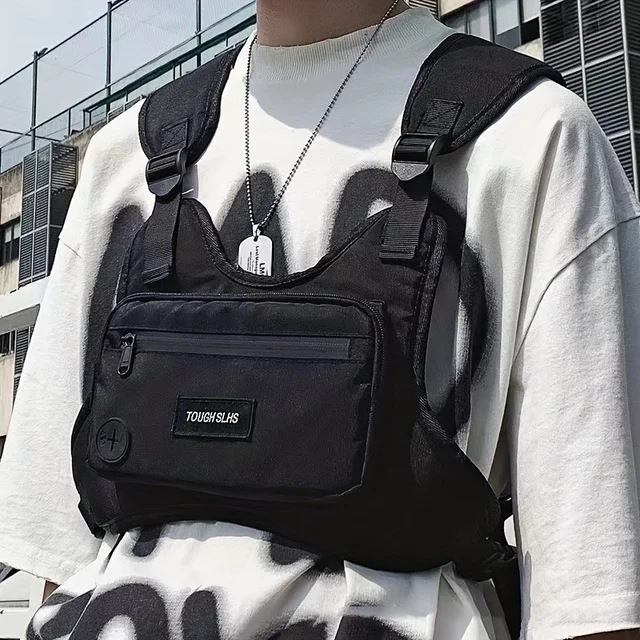 Chest Bag Waist Bag Hip Hop Streetwear Large Capacity Sports Casual Tactical Vest Bags for Men Chest Bag Waist Bag Hip Hop Streetwear Large Capacity Sports Casual Tactical Vest Bags for Men – view 1