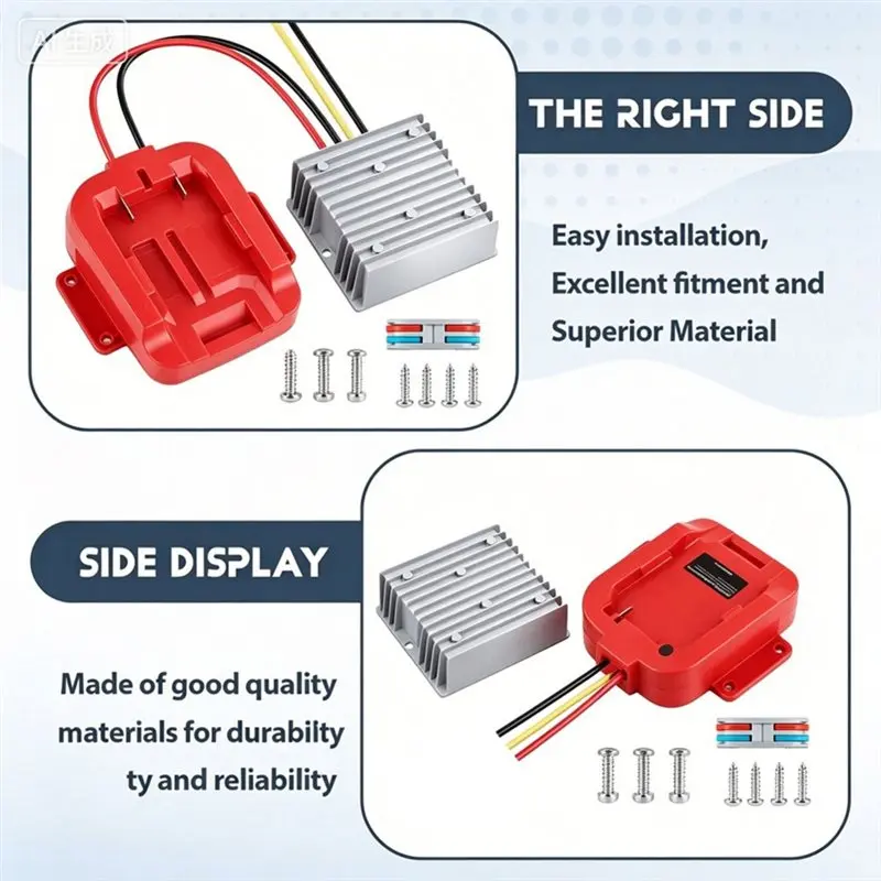 For 20V Lithium Battery For Rc Car Truck Power Wheel 20V-12V Battery Converter Adapter- DIY Use-Y47A