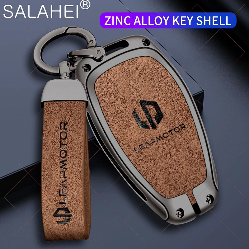 Für Leapmotor S01 T03 C11 C01 Zinklegierung Autoschlüssel-Abdeckung Etui Halter Schlüsseltasche Schutzhülle Schlüsselanhänger Auto-Styling Zubehör