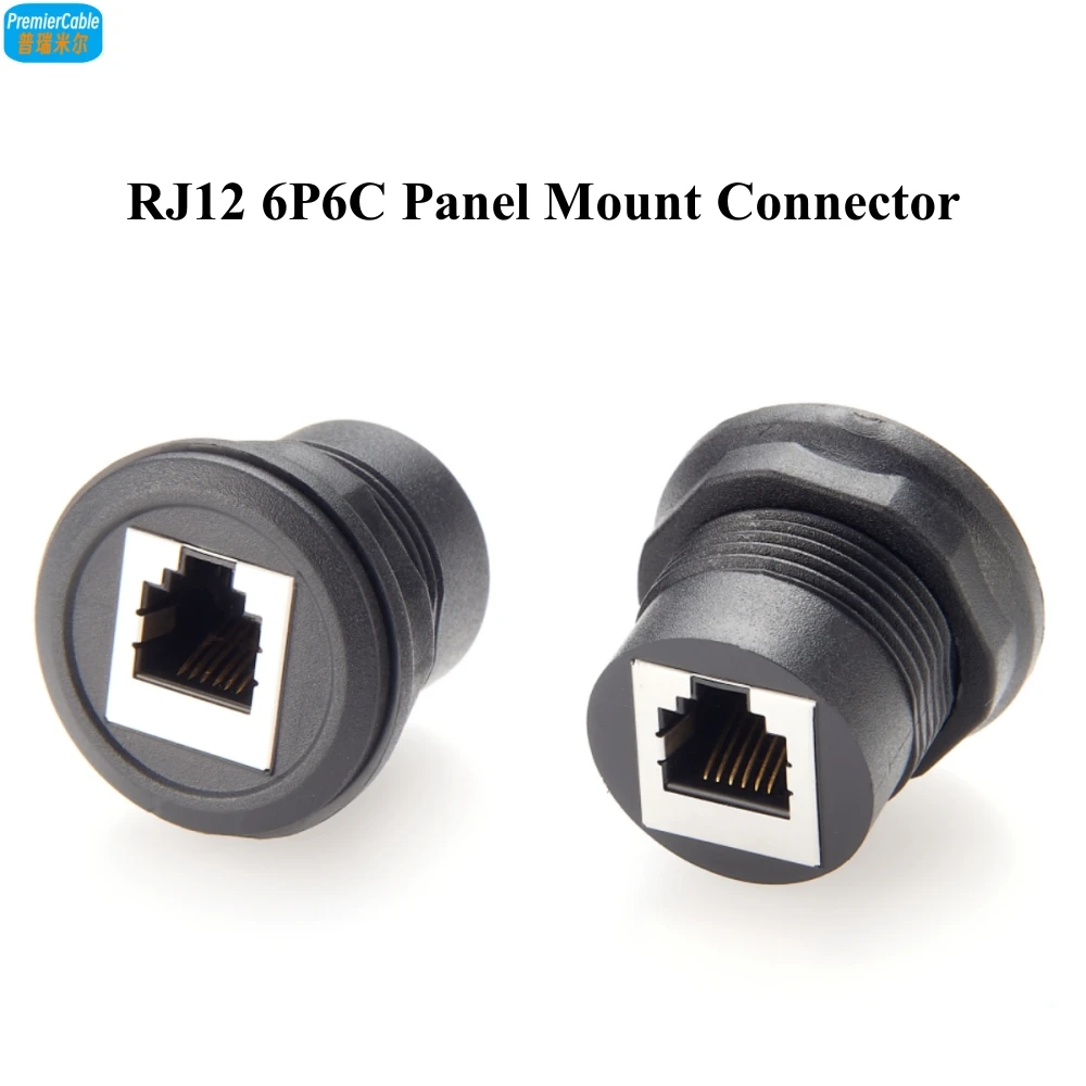 

RJ12 Telephone Converter RJ12 Round Panel Mount Adapter RJ12 6P6C Female To Female Connector RJ12 Coupler Extender Socket