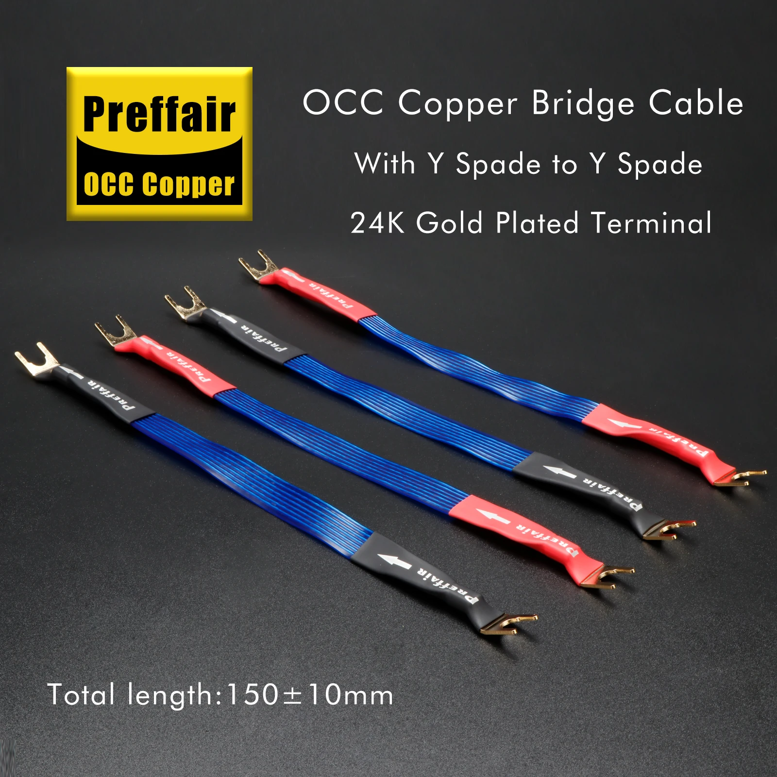 

Preffair Blue Heaven OCC Медная посеребренная перемычка для динамиков Провод Banana To Banana Аудио Динамик Мостовой шнур Hif