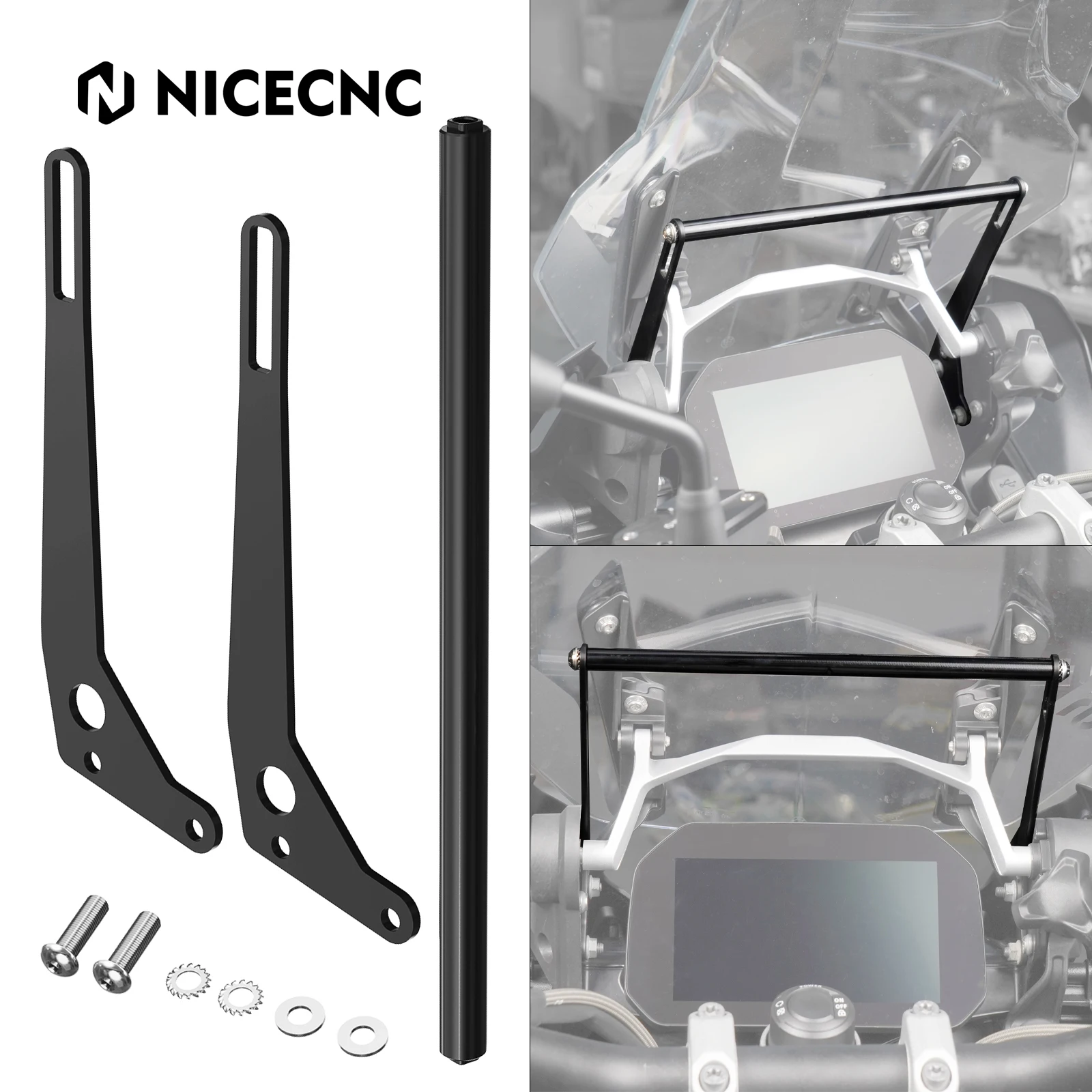 

Motorcycle Phone GPS Navigation Holder Brackets for BMW R1200GS/Adventure R1200GSA 13-18 R1250GS 18-23 R1250GS Adventure 18-24