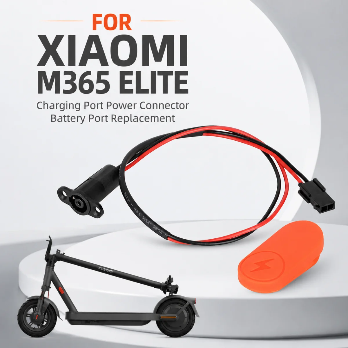 Charging Port Power Connector Battery Port Replacement for Elite Electric Scooter