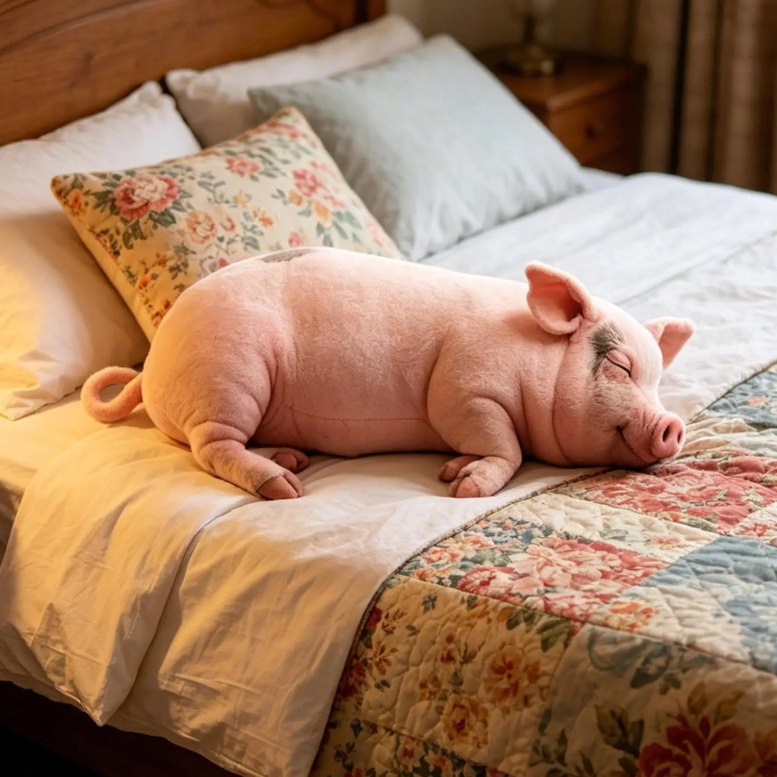 40cm Stuffed pig Animal Body Pillow, Soft Realistic Poultry Plush Toy, Cuddly Comfort Cushion Doll for Kids Women Men Home Decor