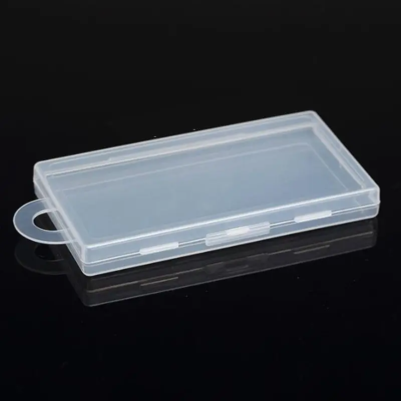 Hot Selling Small Parts Thin Transparent Collapsible Plastic Boxes Small Jewelry Storage Packaging Box 11.5*6.1*1.3cm