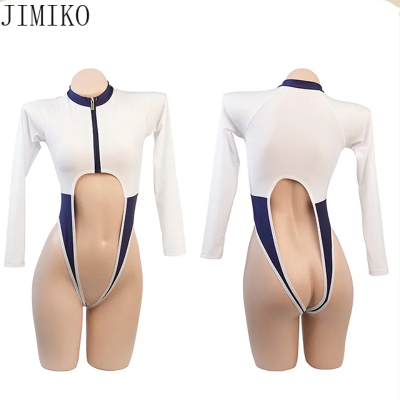 

Anime Swimsuit Cosplay Student Sportswear Uniform Kawaii Japanese Schoolgirl Lingerie One Piece Sexy Monokini Bathing Suit Blue