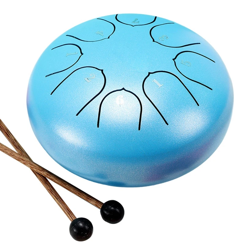 

6Inch 8 Tone Hollow Drum Steel Tongue Drum Garden Rain Drum Steel Tongue Drum Outdoor Rain Drum Suitable For Beginners