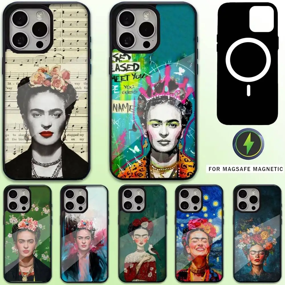 

Artist F-Frida K-Kahlos Phone Case For iPhone17,16,15,14,13,12,11 Plus,Pro Max Magnetic For Magsafe Wireless Charging