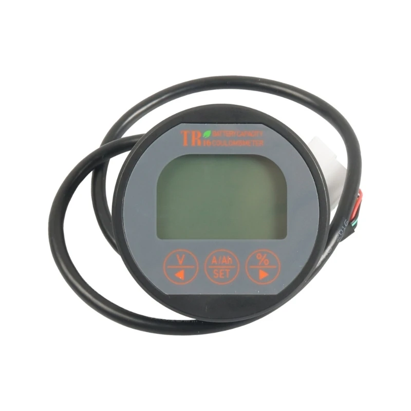 Remote Mount Battery Monitor 8-120V with Brass Shunt, Current Capacity Tracking for Marine Battery Cabinets and Solar
