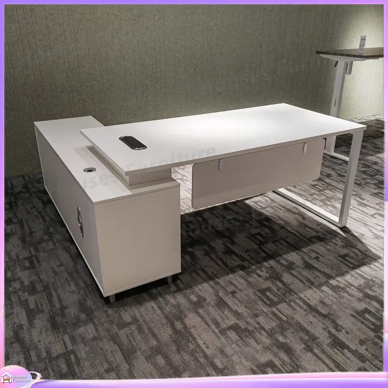 Luxury Executive Office Desk Modern CEO Manager Boss Table High End Custom Wooden Computer Workstation Furniture for Home