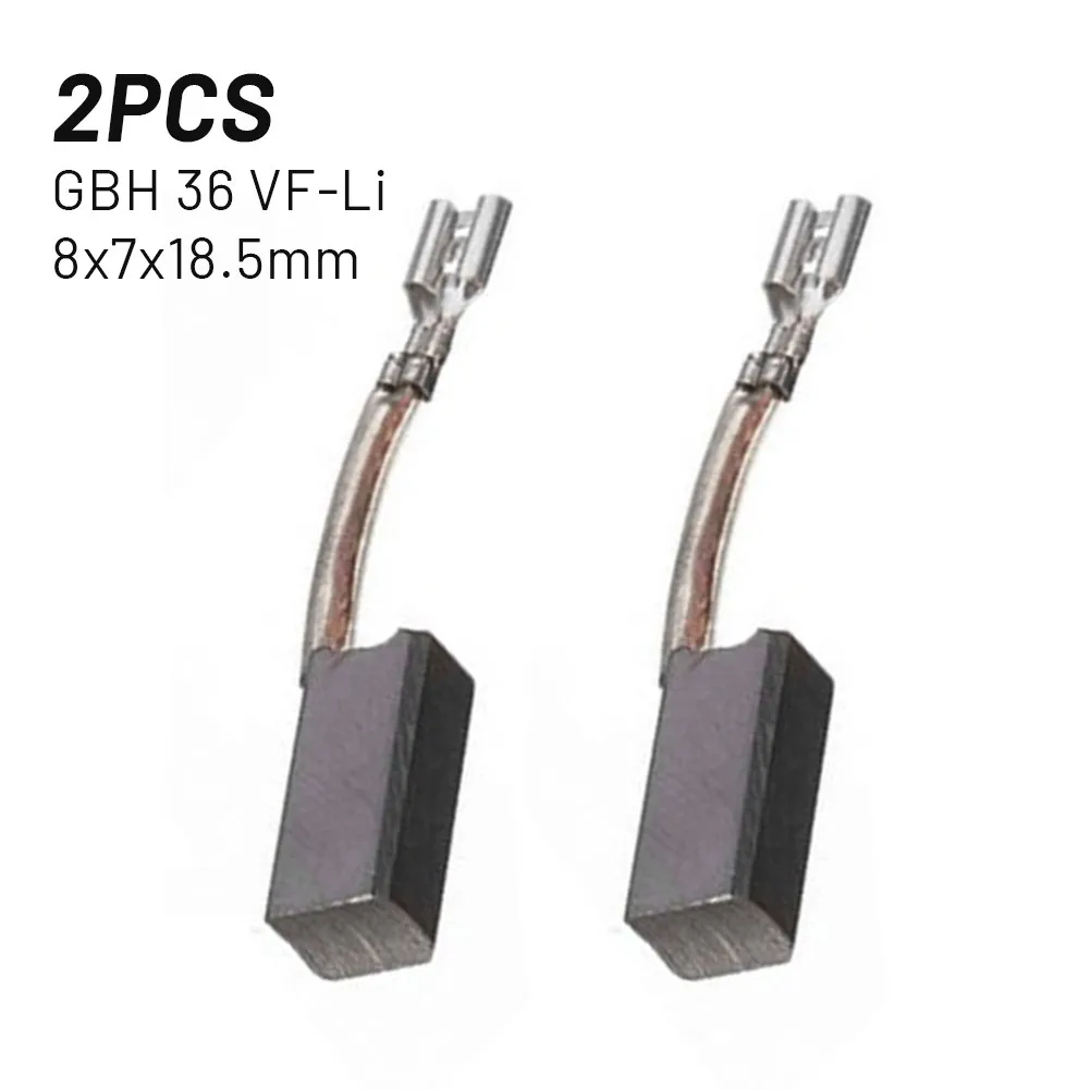 2 Stuks Koolborstels 8X7X18.5Mm Hoek Slijper Grafiet Borstel Voor Bosch GBH36V-LI Gbh 36vf-li Gbh 36 V Sds Boren H36 Ma D35