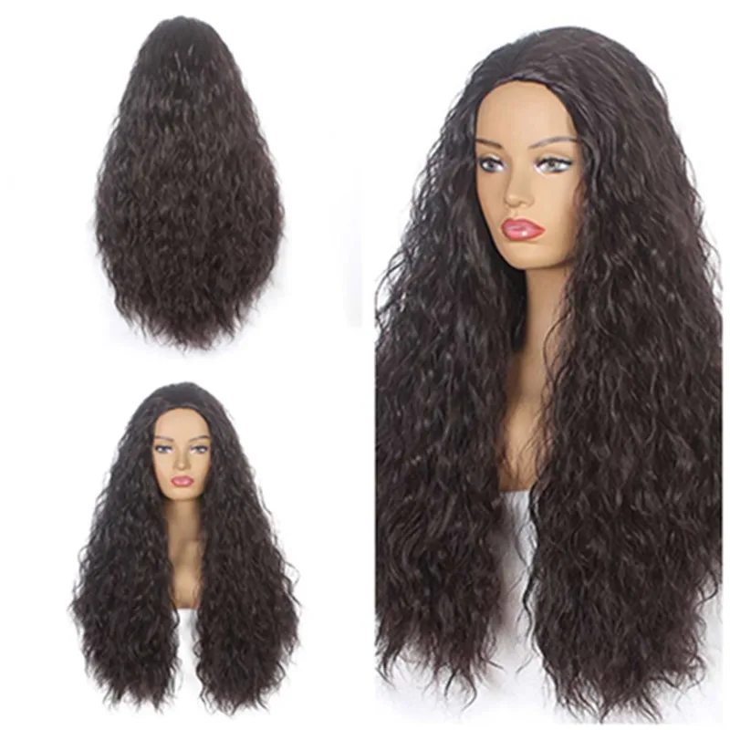 Moana Cosplay Wig Cartoon Roleplay Headwear Adult Women Headgear Synthetic Hair Halloween Party Costume Accessories