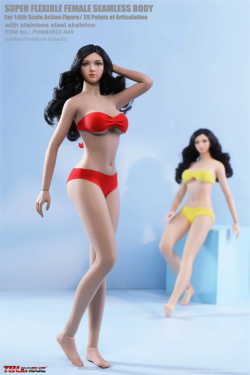 1:6 Scale Model PHMB2022-S48 Female Beauty Midium Breast Pale/suntan Body Seamless Dolls Movable For 12Inch Action Figure Toys