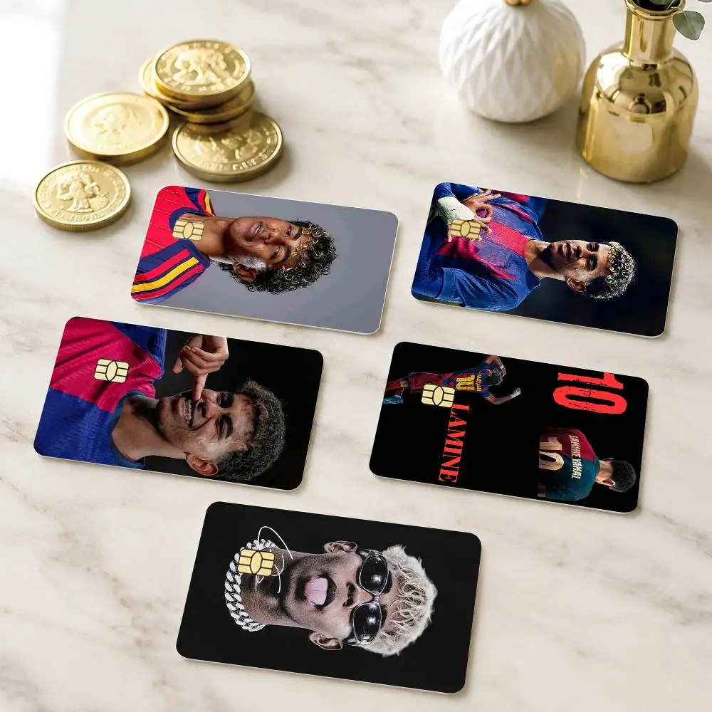 Young football star Lamine Yamal Credit Card HD Stickers Game Card Decal Small Chip Waterproof Sticker Gift