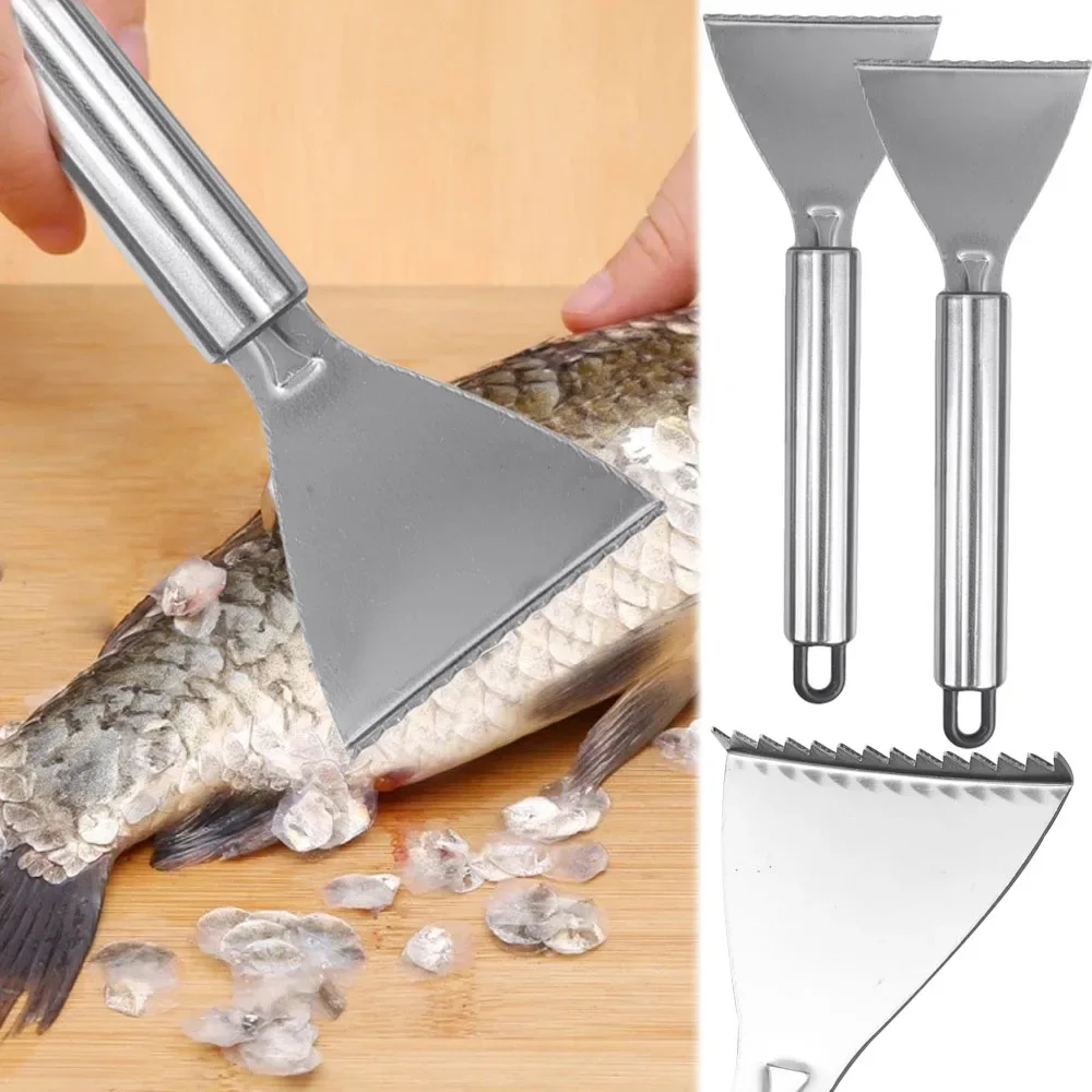 

Stainless Steel Fish Scales Scraping Knives Seafood Fish Scales Remover Multi-purpose Cleaning Scraper Kitchen Accessories Tools