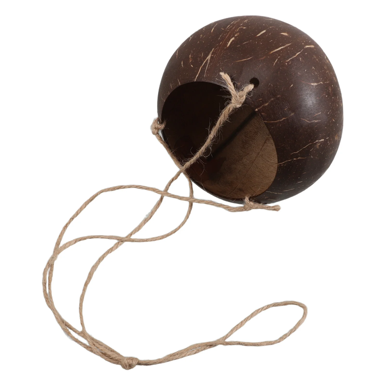 

Natural Coconut Shell Hanging Planter For Indoor Outdoor Plants Drainage Holes Succulent Orchid Fern Pot Wall Mount Garden