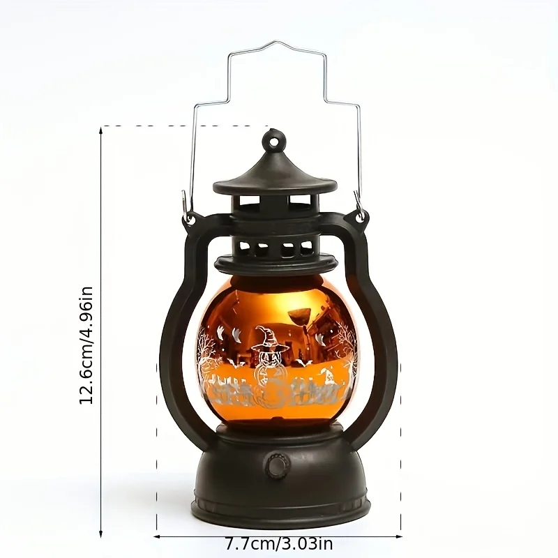 LED Light Christmas Decoration Halloween Retro Portable Lantern Vintage Electronic Candlestick Bar Atmosphere decoration Light