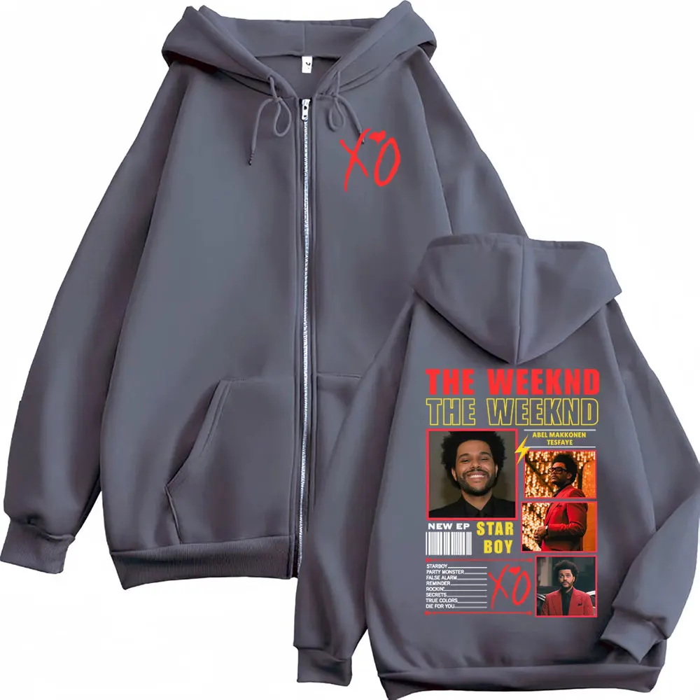 The Weeknd Music Album Zipper Hoodies Men Women Hip Hop Streetwear Jacket Sweatshirt Coat High Quality Fleece Cozy Zip Up Hoodie
