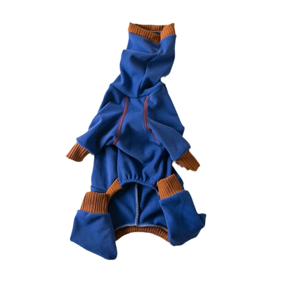 Dog Clothes Pet Plush Warm High Neck Four Legged Clothes Slightly Elastic Little Lingti Huibit Clothes Four Legged Warm Base