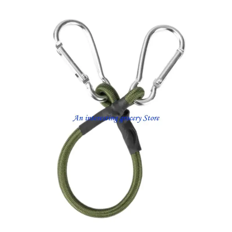 652D Elastic Straps with Carabiner Hooks Heavy Duty Bungee Cord for Outdoor Tent, Luggage Rack, Camping, Cargo Enduring