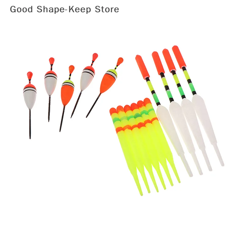 Fishing Float Set 15Pcs Professional Vertical Buoy With Glow Stick Multifunction Lure Float Fishing Tackle For Carp Fishing