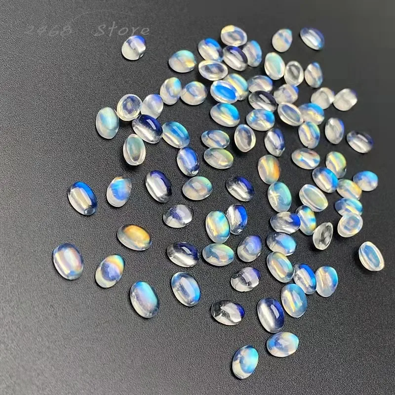 

1 natural moonstone loose stone, oval, gem size 4*6mm/5*7mm