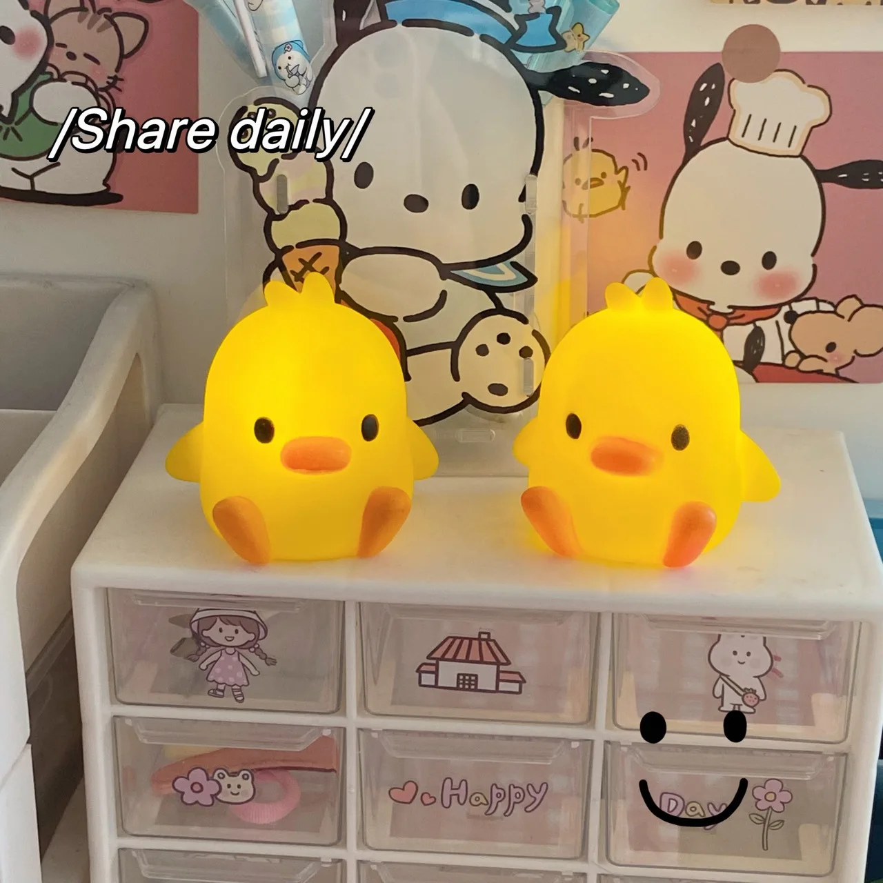 Duck LED Night Light Bedroom Decoration Cute Warm Love Night Light Christmas Gifts Birthday For Kids Room Bedside Sleeping Lamp