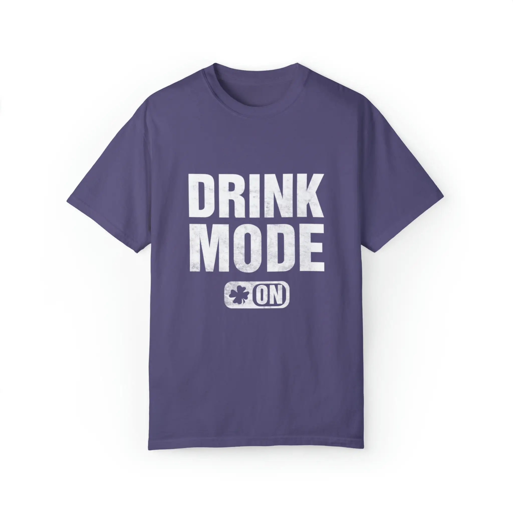 Drink Mode On Print T Shirt Cheers To Good Times Drinks With Friends Funny Adult Party Retro Drunk Comfort Color