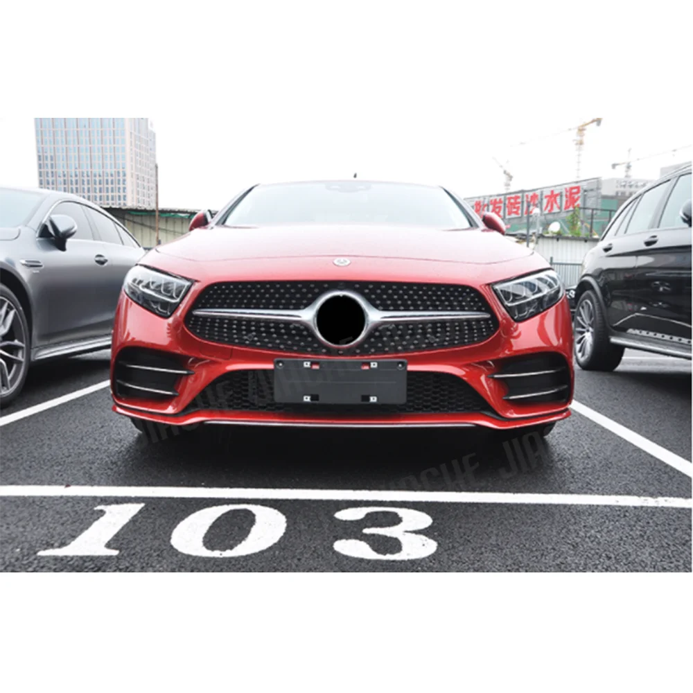 4pcs For Mercedes Benz CLS Class C257 CLS260 450 CLS53 2019UP Stainless Steel Front Fog Light Lamp Decoration Cover Trim Frame