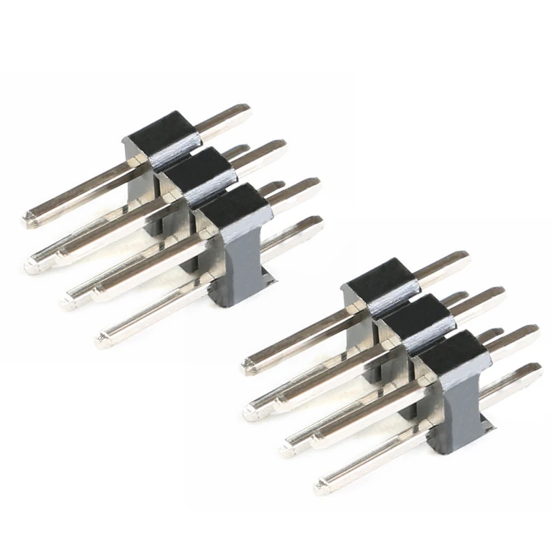 2,54 mm dwurzędowe męskie złącze PCB Pin Header Strip Pinheader pozłacana miedź 2/3/4/5/6/8/10/12/20/40Pin dla Arduino