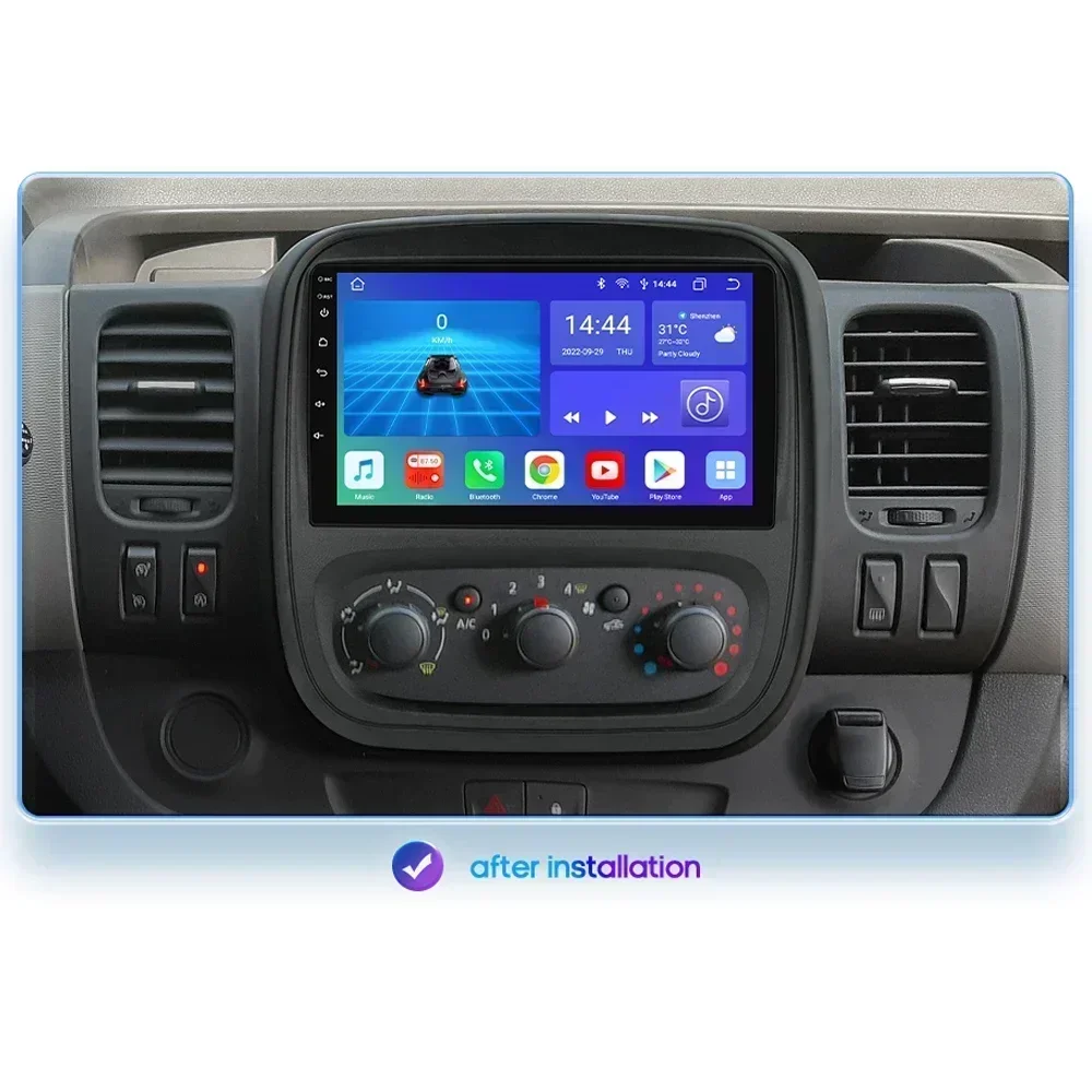 

Android 14 Auto Car Radio For Renault Traffic 3 2014-2021 For Opel Vivaro B 2014-2018 Multimedia Video Player Navigation GPS DSP
