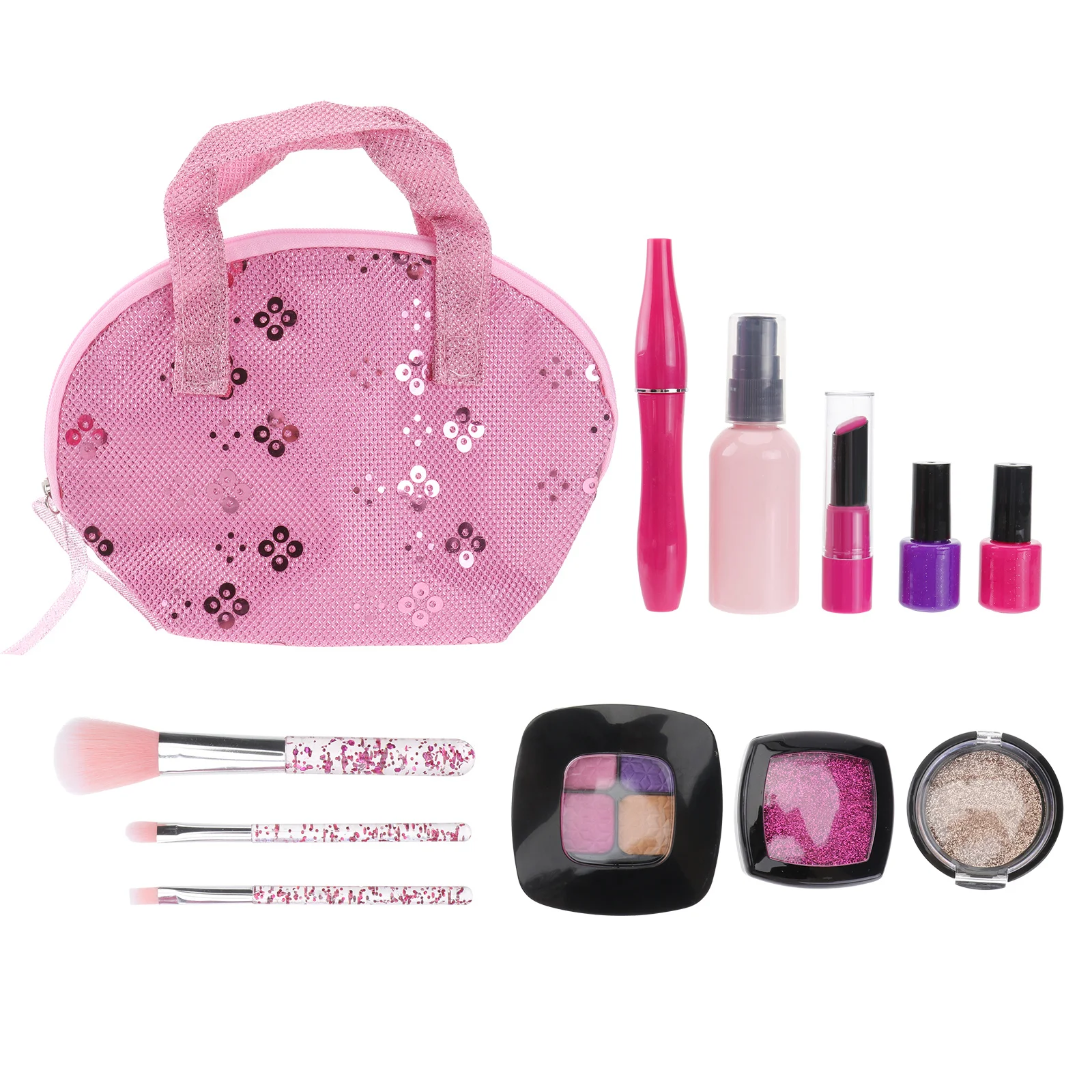 

1 Set High Simulation Makeup Set For Safe Food Grade Silicone Play Wear Resistant Drop Resistant