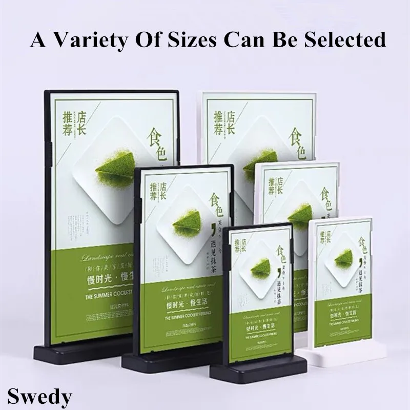 A5 148X210MM Table Plastic Picture Poster Frame Restaurant Advertising Menu Paper Price Holder Acrylic Sign Holder Display Stand