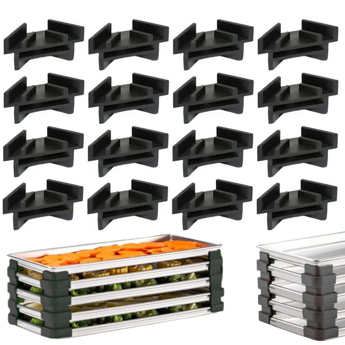 

16Pcs Tray Stackers Rack Dried Food Storage Tray Rack For Harvest Right Freeze Food Dryer Plate Support Holder Accessories