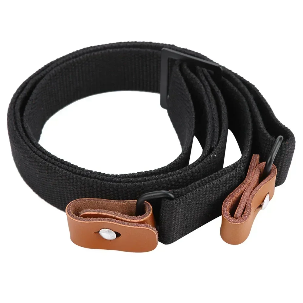 Verstellbarer Gürtel Outdoor Survival Original Gewehrriemen Airsoft Jagd Schießsport Leder Zweipunkt-AK-Gewehrriemen Jagdzubehör – Detail 3