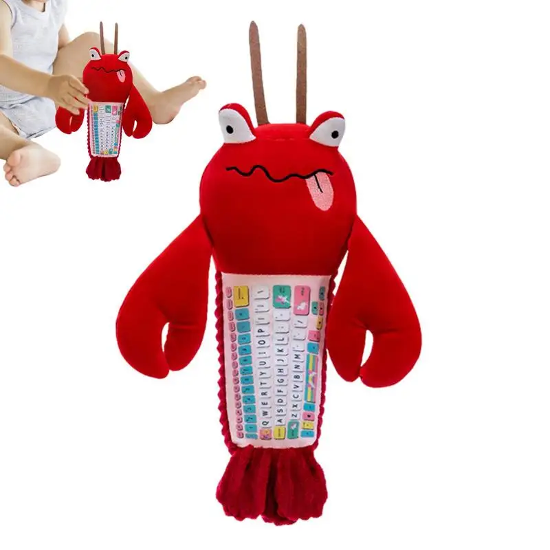 Stuffed Shrimp Plush Toy Shrimp Pillow Stuffed Animals Plush Doll Cute Keyboard Shrimp Cartoon Plushie Shrimp Toy Soft Stuffed