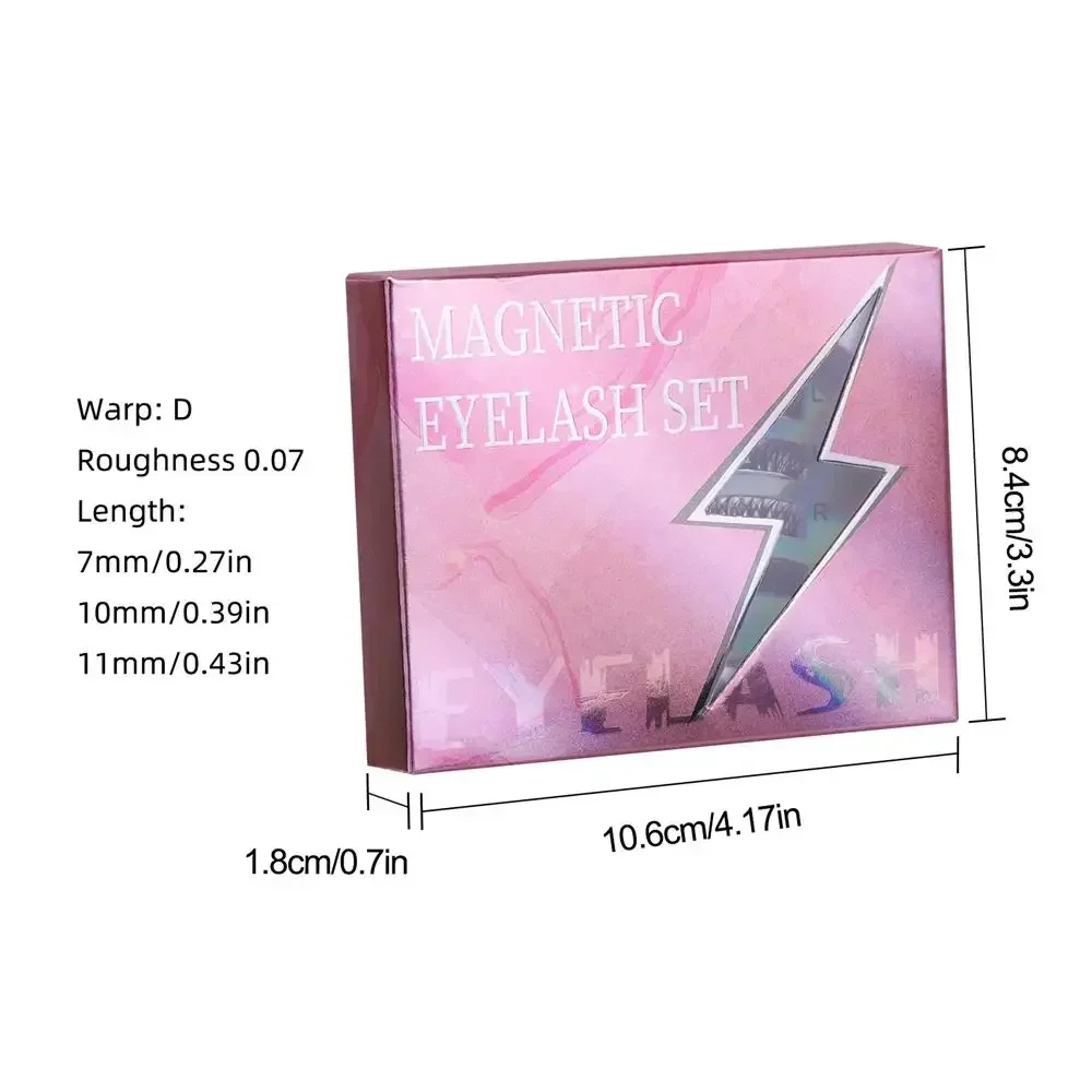 Suction Magnetic Eyelashes with Applicator No Glue Needed Natural Magnetic Lashes Kit Fixed Position No Removal