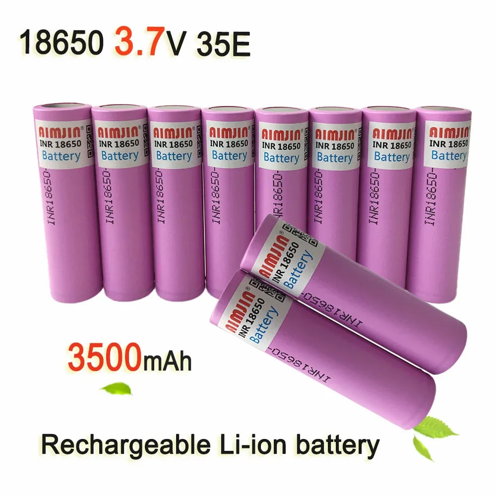 

3.7V 3500mAh 18650 35E Rechargeable Li-ion Battery For Us 18650 Toys, Tools, Flashlight Battery Etc