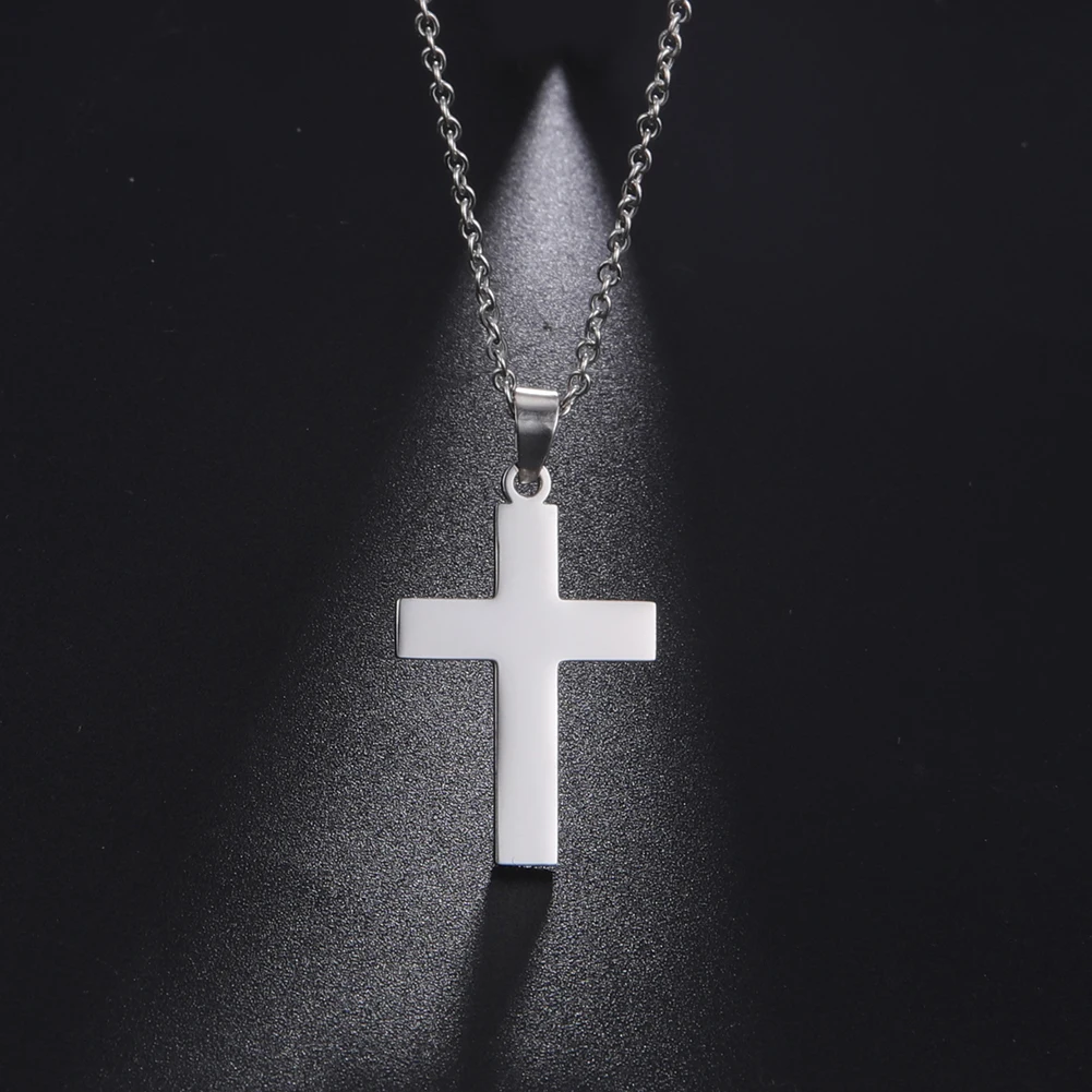 Amaxer Stainless Steel Cross Pendant Choker Necklace For Women Church Dainty Collar Religious Jewelry Gift