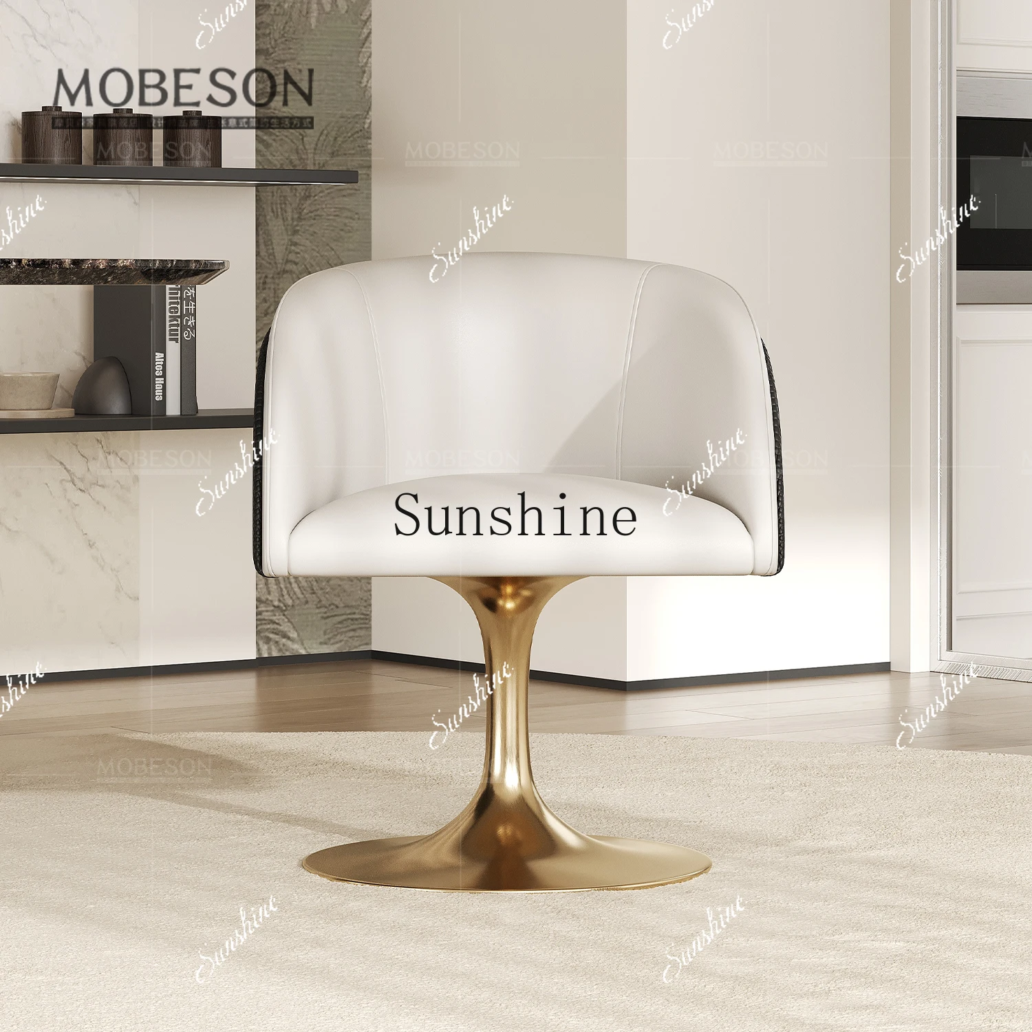 

WItalian light luxury high-end dining chair home bedroom, design, hotel club negotiation