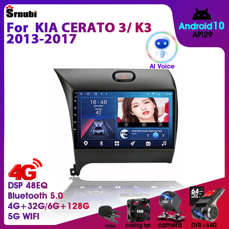 

Android Car Radio for Kia K3 Cerato 3 Forte 2013-2017 Multimedia Video Player Navigation 2din Stereo DVD Head Unit Carplay Audio