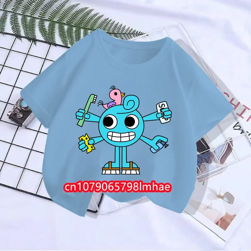 2024 nuove ragazze vestiti carino Gabbys casa delle bambole Cartoon bambini divertenti T-shirt neonati maschi T shirt estate manica corta bambini top