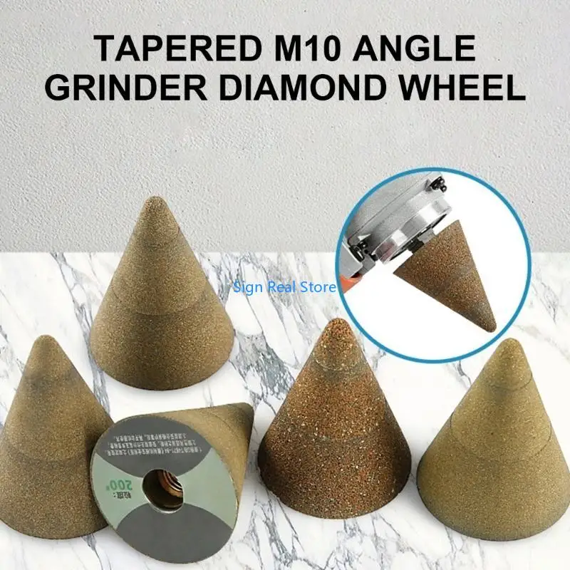 3pcs Cone Diamond Riohing Thread Polishing Head Landing Wheel 41xb