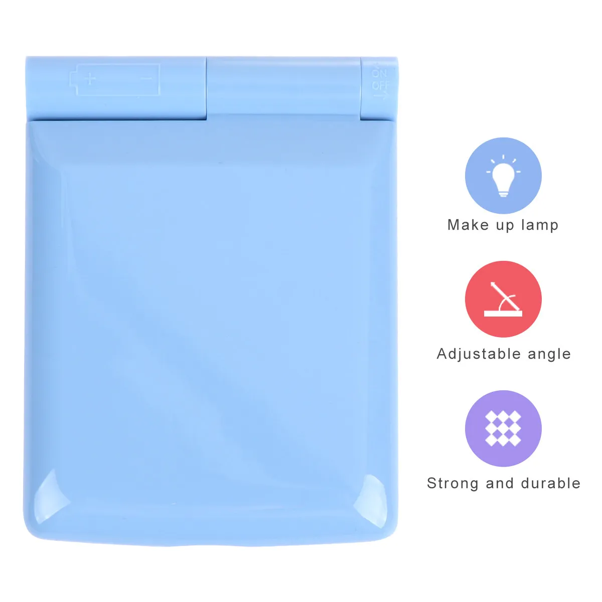 

Двустороннее складное LED-зеркало для макияжа с подсветкой, компактное, портативное, идеально подходит для дорожного макияжа, коррекции образа и ежедневного использования.