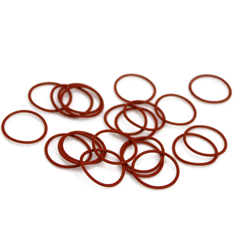 Yiqianyuan VMQ Czerwony Silikonowy O-ring Średnica Zewnętrzna 5-80mm Grubość 1/1.5/2/2.4mm Pierścień Uszczelniający Klasy Spożywczej Wodoodporny i Izolowany