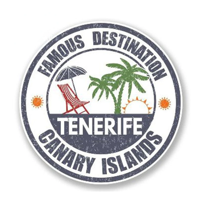 

FAMOUS DESTINATION CANARY ISLANDS Tenerife Decal Sticker Car Stickers Motorcycle Accessories